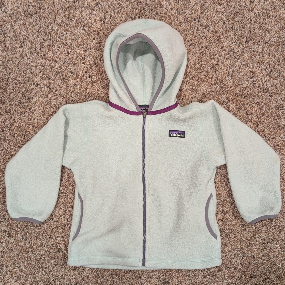 Kids Hooded Fleece Jacket - Light Green